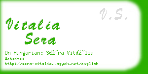 vitalia sera business card